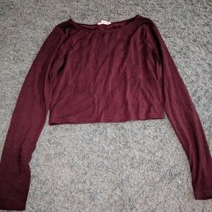 Cranberry red crop top